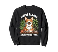 Funny Corgi Quizás Las Plantas Son adictas a mí Perro Sudadera