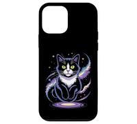 Funny Cosmic Cat Floating Space Kitty Galaxy Humor Mujeres Hombres Carcasa para iPhone 12 Mini