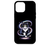 Funny Cosmic Cat Floating Space Kitty Galaxy Humor Mujeres Hombres Carcasa para iPhone 12 Pro MAX