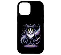 Funny Cosmic Cat Floating Space Kitty Galaxy Humor Mujeres Hombres Carcasa para iPhone 12 Pro MAX