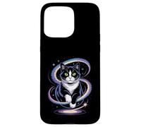 Funny Cosmic Cat Floating Space Kitty Galaxy Humor Mujeres Hombres Carcasa para iPhone 15 Pro MAX