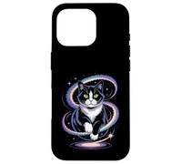 Funny Cosmic Cat Floating Space Kitty Galaxy Humor Mujeres Hombres Carcasa para iPhone 16 Pro