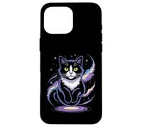 Funny Cosmic Cat Floating Space Kitty Galaxy Humor Mujeres Hombres Carcasa para iPhone 16 Pro MAX