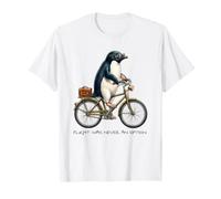 Funny Cottagecore Penguin Bicycle Flight Is Not An Option Camiseta