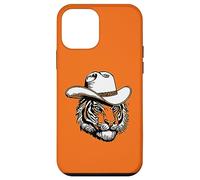 Funny Country Music Tiger Cowboy Hat Cat Vintage Carcasa para iPhone 12 Mini