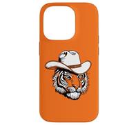 Funny Country Music Tiger Cowboy Hat Cat Vintage Carcasa para iPhone 14 Pro