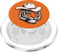 Funny Country Music Tiger Cowboy Hat Cat Vintage PopSockets PopGrip para MagSafe