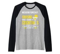 Funny Couples Cruising Forecast Cocktails Camiseta Manga Raglan