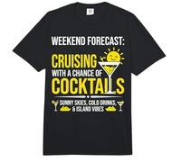 Funny Couples Cruising Forecast Cocktails Comfort Colors Adult Heavyweight T-Shirt