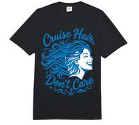 Funny Couples Cruising Hair Don't Care Vacation Comfort Colors Adult Heavyweight T-Shirt