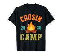 Funny Cousin Camp 2026 Camping Crew Family Vacation Campfire Camiseta