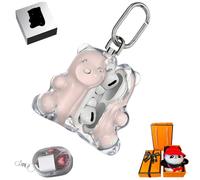 Funny Cover，Bear Shaped Protective Case for AirPods Pro 2/3/4，Cartoon Cute Earphone Covers，Soft PVC Design Full，Protective Shockproof，Anti-Scratch，Soft Silicone Cartoon Cases (Pink Pro A,airpods3)