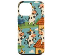 Funny Cow Cartoon Dancing Party Animal Celebration Art Carcasa para iPhone 13 Pro MAX
