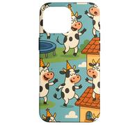 Funny Cow Cartoon Dancing Party Animal Celebration Art Carcasa para iPhone 16 Pro MAX