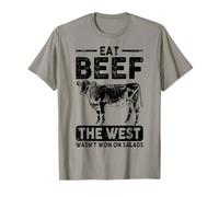 Funny Cow Eat Beef The West Won Not Won On Salads Farm Ganado Camiseta