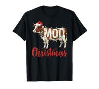 Funny Cow Lovers Cattle Famer Farming MOO Christmas Lights Camiseta