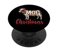 Funny Cow Lovers Cattle Famer Farming MOO Christmas Lights PopSockets PopGrip Adhesivo