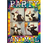Funny Cow Party Composition Book: Vibrant Tie-Dye Farm Animal Notebook for Teen Girls, Writers, Teachers & Animal Lovers