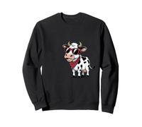 Funny Cow Red Bandana Cartoon Animal Humor Sudadera