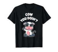 Funny Cow You Doin? Cute Kawaii Cow Cool Cow Moo Gafas de Sol Camiseta gráfica económica