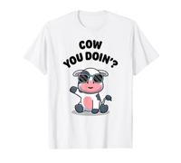 Funny Cow You Doin? Cute Kawaii Cow Cool Cow Moo Gafas de Sol Camiseta gráfica económica