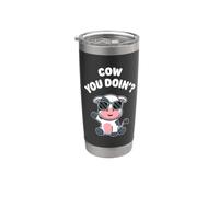 Funny Cow You Doin? Cute Kawaii Cow Cool Cow Moo Gafas de sol Vaso térmico de acero inoxidable de doble pared