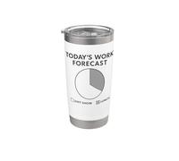 Funny Coworker Office Work Forecast for Sarcastic Boss Gag Vaso térmico de acero inoxidable de doble pared