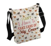 Funny Cows Gift I Can't I Have To Take Care Of My Cows Bolso cruzado C-ows Lover Gift C-ows Farmer G-ift, Cowsbag