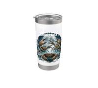 Funny Crab Shirt I Am Awesome Ocean Meme Para cazadores de cangrejos Vaso térmico de acero inoxidable de doble pared