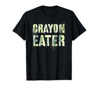 Funny Crayon Eater Proud Corp Fuerzas Armadas Militares Papá Broma Camiseta gráfica económica