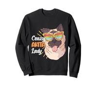 Funny Crazy Akita Lady Lindo Y Goofy Akita Inu Sudadera