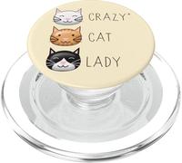 Funny Crazy Cat Lady Mom Mujeres Niñas PopSockets PopGrip para MagSafe