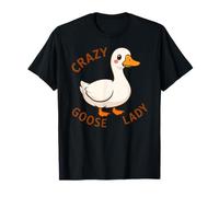 Funny Crazy Goose Lady Animal Lover Chicas Mujeres Camiseta
