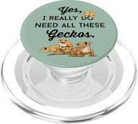 Funny Crested Gecko, Crestie, Leopard Gecko, Lizard Adict PopSockets PopGrip para MagSafe