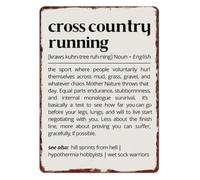 Funny Cross Country Runner Definition Metal Sign 12x8 Inch