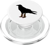 Funny Crow In Cowboy Boots Bird Ornitología Diseño Novedad PopSockets PopGrip para MagSafe