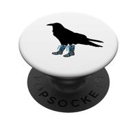 Funny Crow In Wellies Bird In Wellington Boots Novedad PopSockets PopGrip Adhesivo