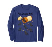 Funny Crow My Happy Pills Animal Lover Niños Niñas Niños Manga Larga