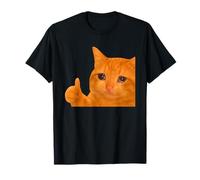 Funny Crying Orange Cat Meme Thumbs-up Weird Cat Face Meme Camiseta