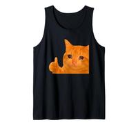 Funny Crying Orange Cat Meme Thumbs-up Weird Cat Face Meme Camiseta sin Mangas
