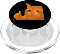 Funny Crying Orange Cat Meme Thumbs-up Weird Cat Face Meme PopSockets PopGrip para MagSafe