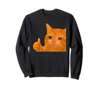 Funny Crying Orange Cat Meme Thumbs-up Weird Cat Face Meme Sudadera