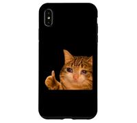 Funny Crying Tabby Cat Meme Thumbs-up Weird Cat Face Meme Carcasa para iPhone XS MAX