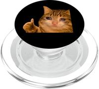 Funny Crying Tabby Cat Meme Thumbs-up Weird Cat Face Meme PopSockets PopGrip para MagSafe