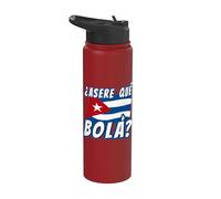 Funny Cuban Saying Cuba Flag Asere Que Bola Stainless Steel Insulated Water Bottle