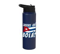 Funny Cuban Saying Cuba Flag Asere Que Bola Stainless Steel Insulated Water Bottle
