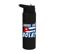 Funny Cuban Saying Havana Cuba Flag Asere Que Bola Stainless Steel Insulated Water Bottle