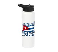 Funny Cuban Saying Havana Cuba Flag Asere Que Bola Stainless Steel Insulated Water Bottle