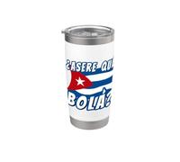 Funny Cuban Saying Havana Cuba Flag Asere Que Bola Vaso térmico de acero inoxidable de doble pared