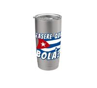Funny Cuban Saying Havana Cuba Flag Asere Que Bola Vaso térmico de acero inoxidable de doble pared